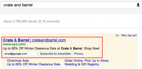 Communication Ad Extensions - Newsletters Version - AdWords Beta
